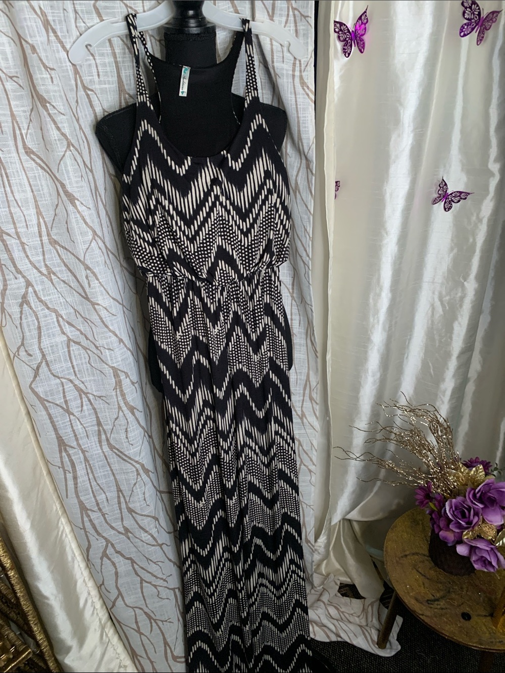 Black & Cream Zigzag jumpsuit